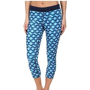 Nike Blue Drifit Print Leggings Size Medium $60